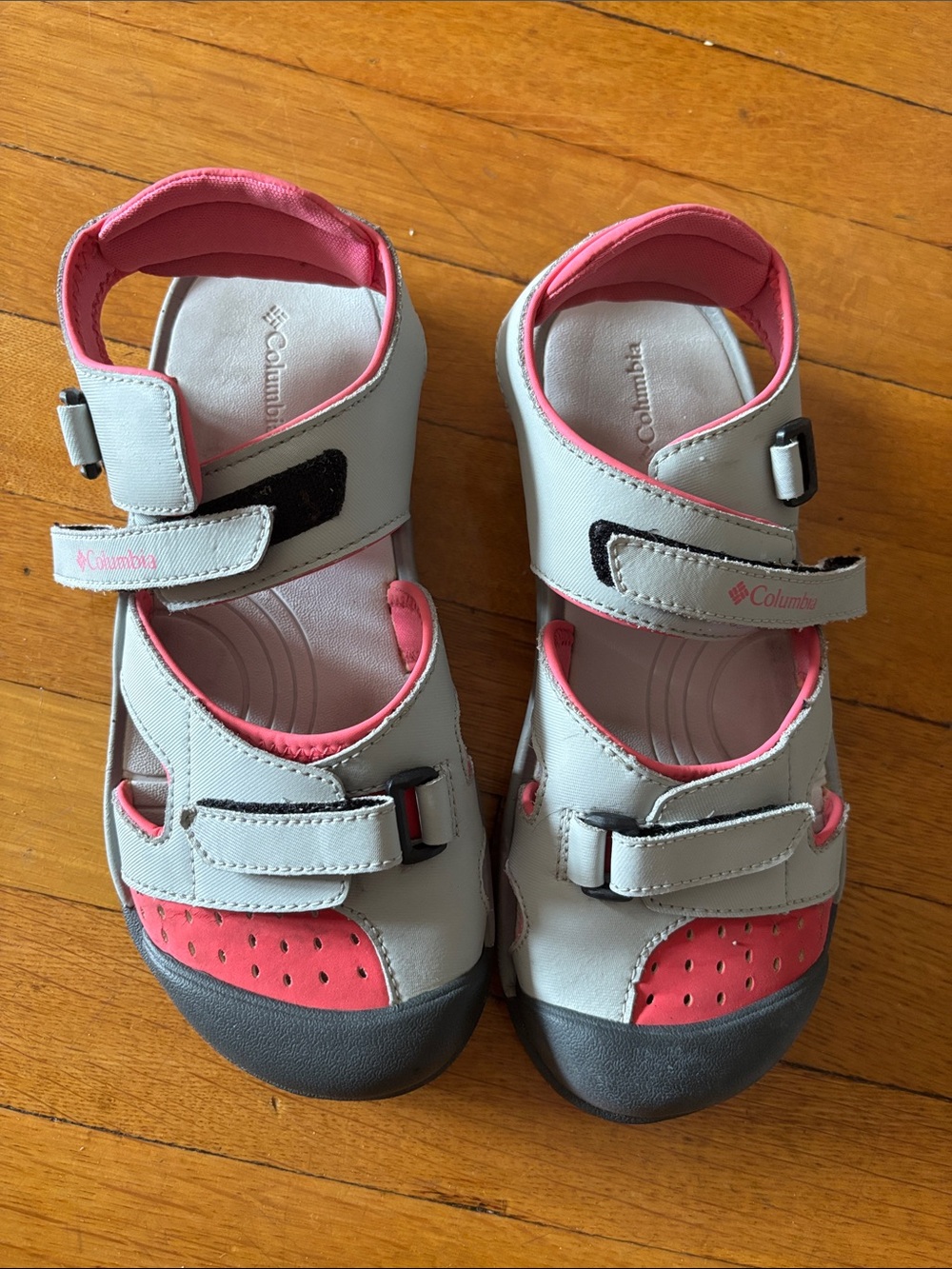 Columbia Kids Pink and Gray Closed-Toe Sandals